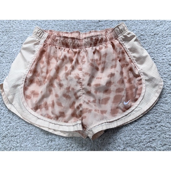 Nike Shorts Womens‎ Large Brown Pink Running Drawstring Dri-fit Gym Workout - Picture 1 of 6